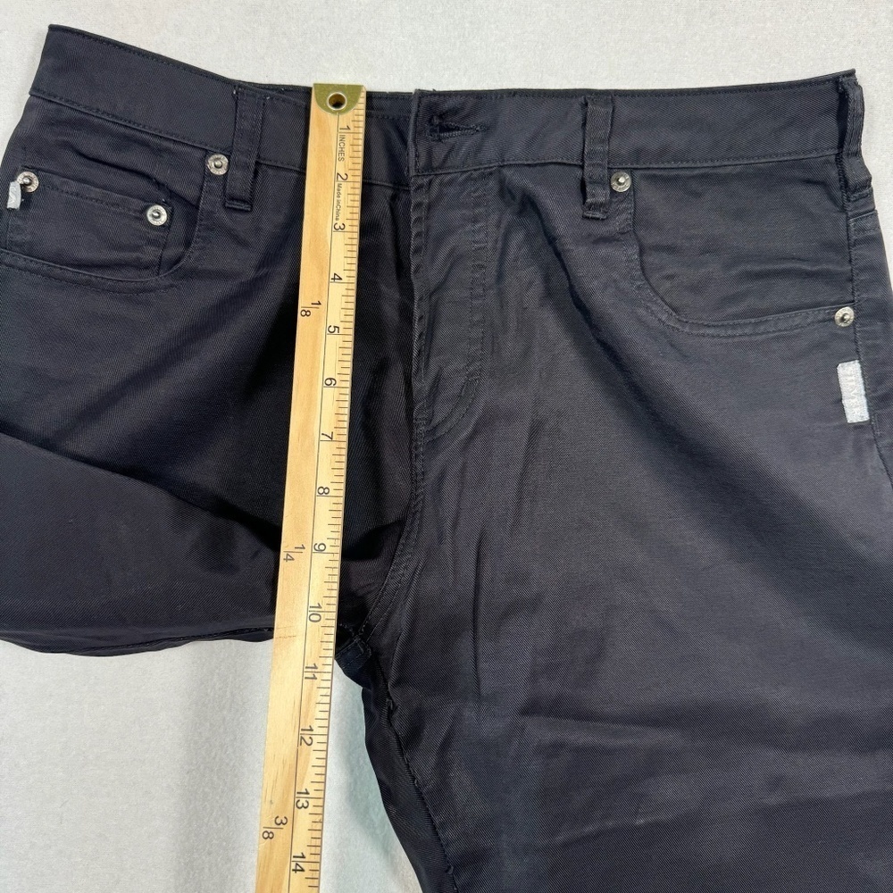 Silver Pants Womens 31X32 Black Flare Button Fly Nylon Mid Rise - Picture 7 of 11